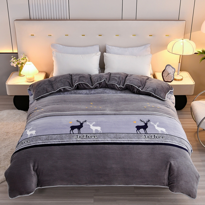 91家纺网 家纺一手货源 找家纺 （总）2025新款加厚直播爆款牛奶绒被套金貂法莱绒单品被套