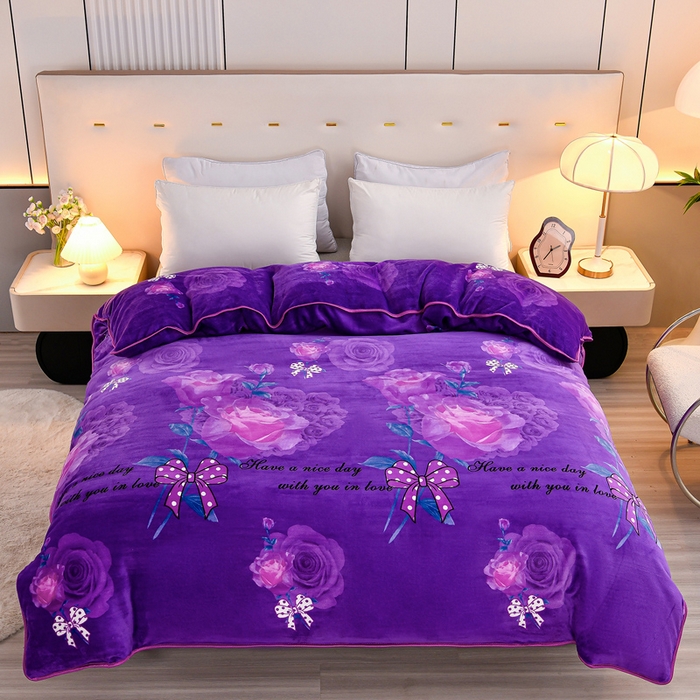 91家纺网 家纺一手货源 找家纺 （总）2025新款加厚直播爆款牛奶绒被套金貂法莱绒单品被套