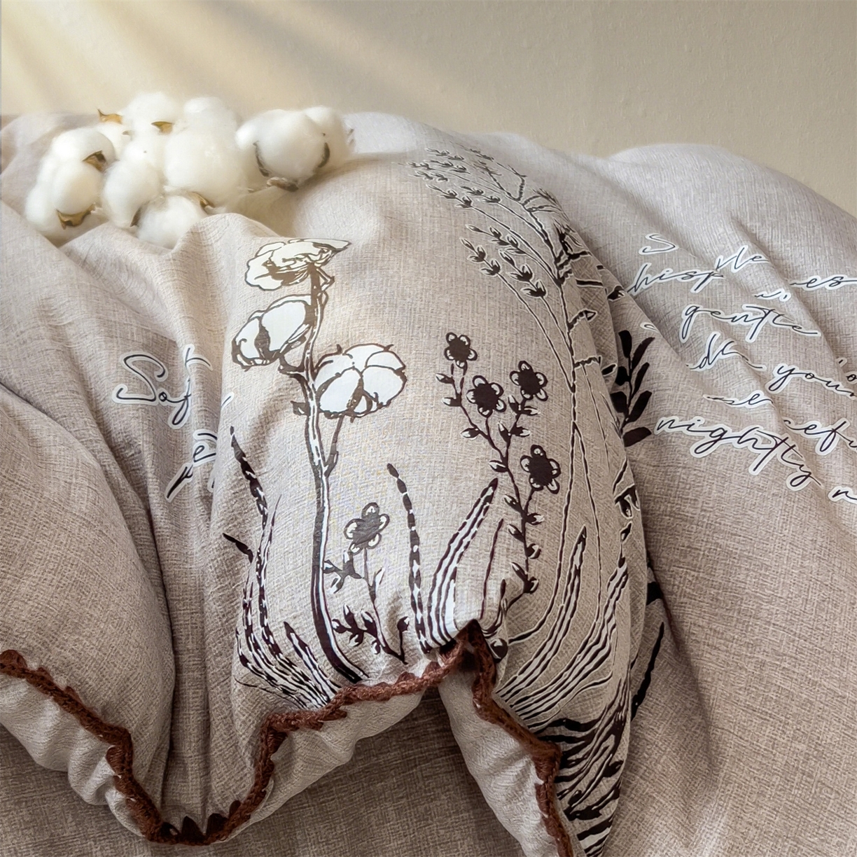 91家纺网 家纺一手货源 找家纺 宝士康家纺 2025新品10A抗菌素麻棉花春秋被/冬被/被芯/跨境外贸 素麻-墨染灰