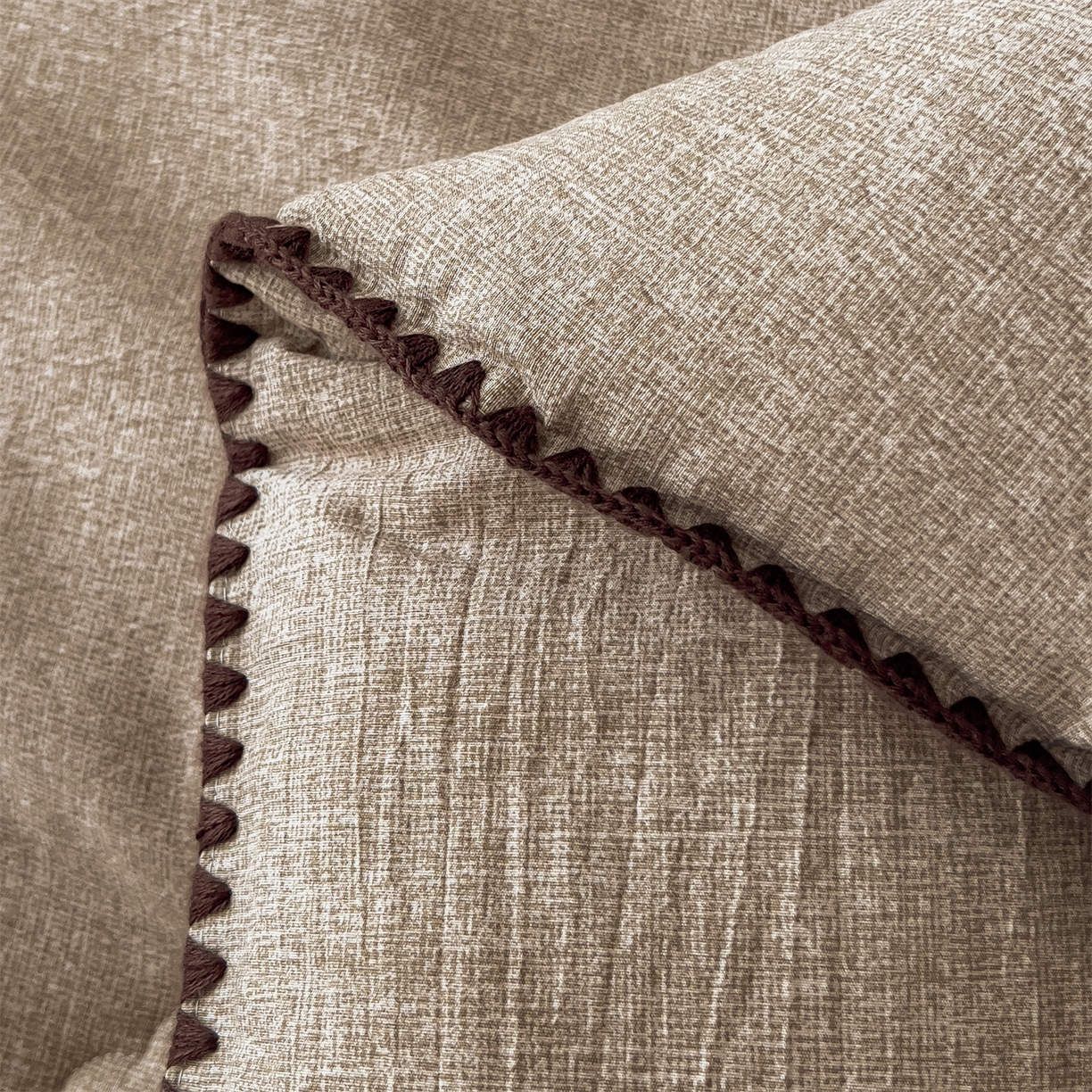 91家纺网 家纺一手货源 找家纺 宝士康家纺 2025新品10A抗菌素麻棉花春秋被/冬被/被芯/跨境外贸 素麻-墨染咖