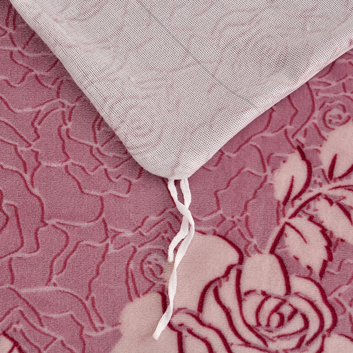 91家纺网 家纺一手货源 找家纺 2025新款加厚直播爆款牛奶绒被套金貂法莱绒单品被套玫瑰之约