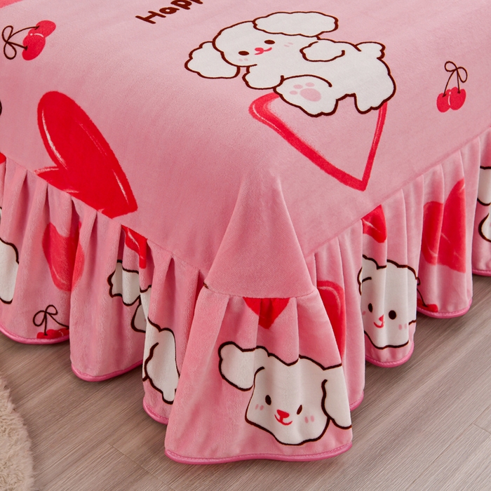 91家纺网 家纺一手货源 找家纺 2025新款加厚直播爆款牛奶绒被套金貂法莱绒单品被套萌宠乐园