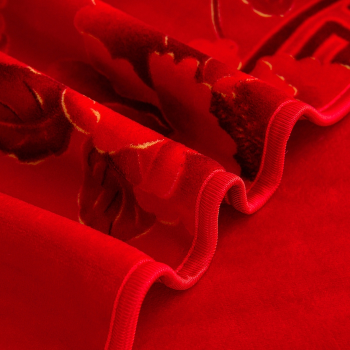 91家纺网 家纺一手货源 找家纺 2025新款加厚直播爆款牛奶绒被套金貂法莱绒单品被套喜结良缘