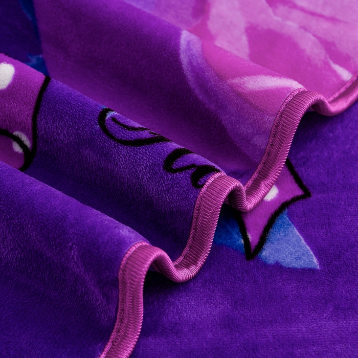 91家纺网 家纺一手货源 找家纺 2025新款加厚直播爆款牛奶绒被套金貂法莱绒单品被套紫色玫瑰