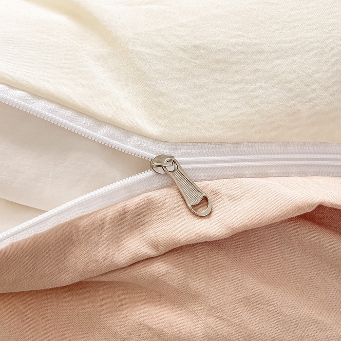 91家纺网 家纺一手货源 找家纺 韩秀家纺 2025新款水洗棉毛巾绣云朵棉四件套 心相印米拼奶茶