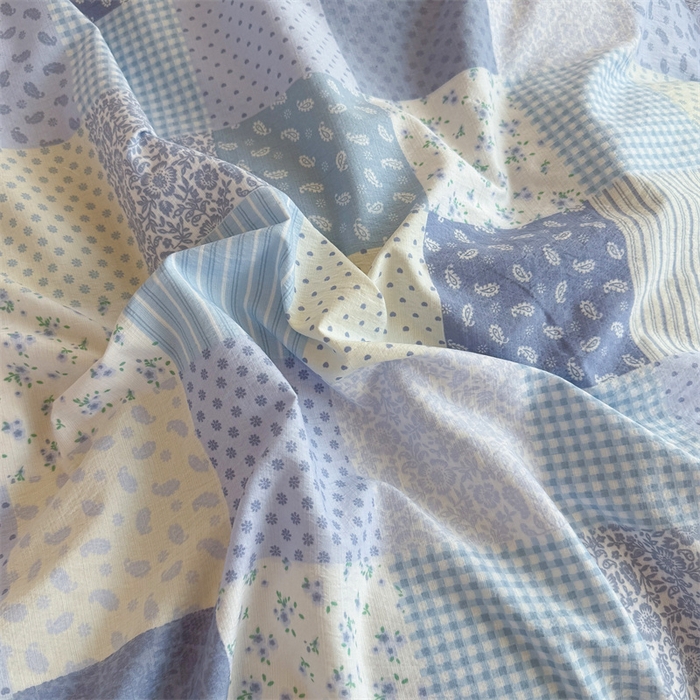 91家纺网 家纺一手货源 找家纺 艾特你 2025新款云感皱皱双层纱黑色包边四件套 黑边-半亩花田