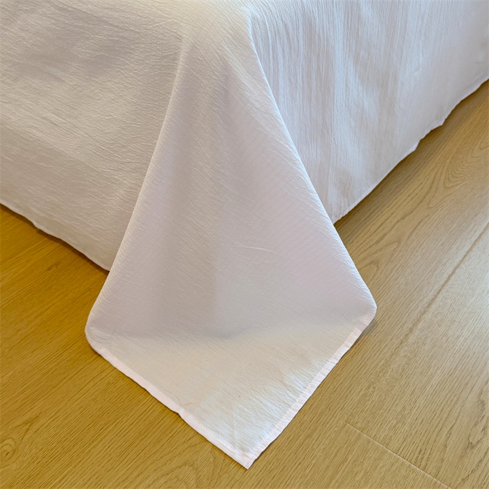 91家纺网 家纺一手货源 找家纺 艾特你 2025新款云感皱皱双层纱黑色包边四件套 黑边-喵喵酱