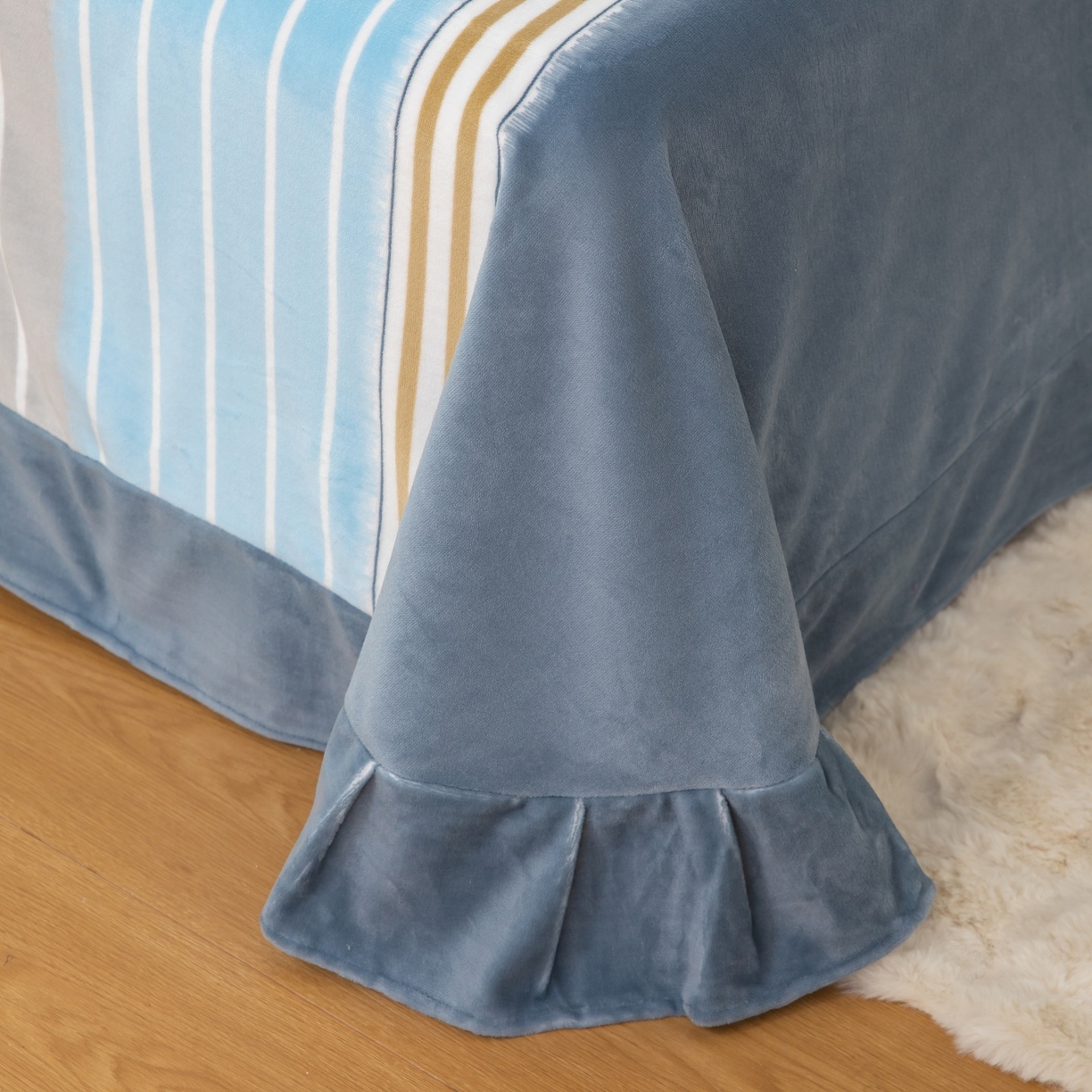 91家纺网 家纺一手货源 找家纺 优姿家纺 2025新款加厚全消光牛奶绒印花四件套 伊莎贝拉