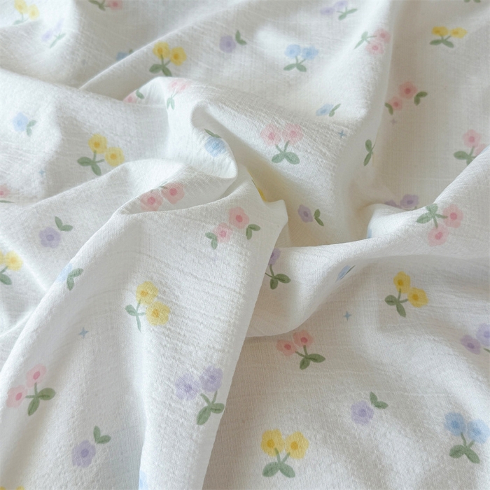 91家纺网 家纺一手货源 找家纺 艾特你 2025新款云感皱皱双层纱黑色包边四件套 黑边-樱桃小花