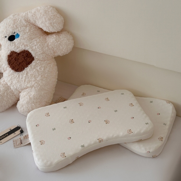 91家纺网 家纺一手货源 找家纺 伟邦枕芯 2025新款全棉华夫格可水洗硅胶儿童枕枕头枕芯 可爱羊咩咩