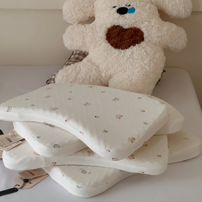 91家纺网 家纺一手货源 找家纺 伟邦枕芯 2025新款全棉华夫格可水洗硅胶儿童枕枕头枕芯 可爱羊咩咩
