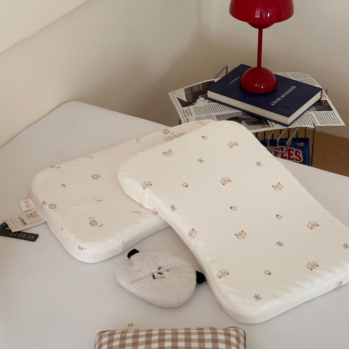 91家纺网 家纺一手货源 找家纺 伟邦枕芯 2025新款全棉华夫格可水洗硅胶儿童枕枕头枕芯 可爱羊咩咩