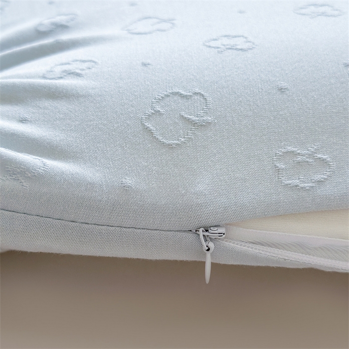 91家纺网 家纺一手货源 找家纺 伟邦枕芯 2025新款全棉提花针织高端生物基枕枕头枕芯 蓝色