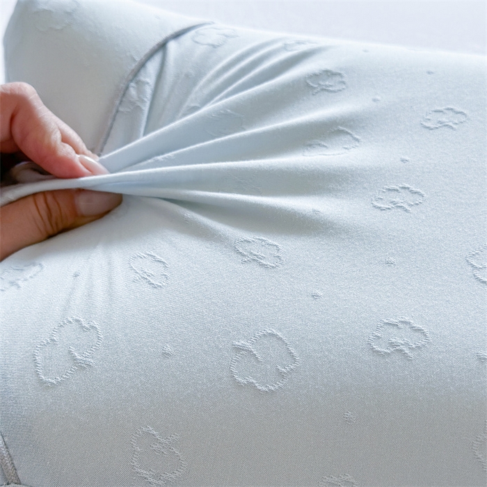 91家纺网 家纺一手货源 找家纺 伟邦枕芯 2025新款全棉提花针织高端生物基枕枕头枕芯 蓝色