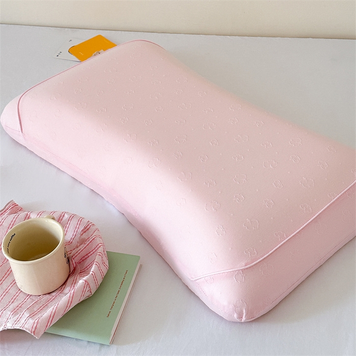 91家纺网 家纺一手货源 找家纺 伟邦枕芯 2025新款全棉提花针织高端生物基枕枕头枕芯 粉色