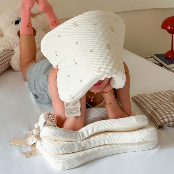 91家纺网 家纺一手货源 找家纺 （总）伟邦枕芯 2025新款全棉华夫格可水洗硅胶儿童枕枕头枕芯