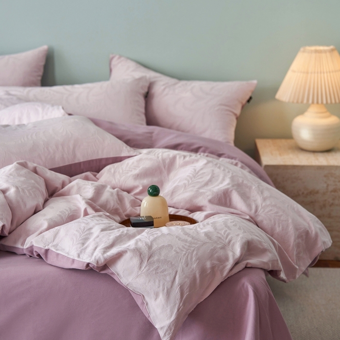 91家纺网 家纺一手货源 找家纺 （总）禾时 2025新款60s轻奢提花磨毛四件套-沄梦