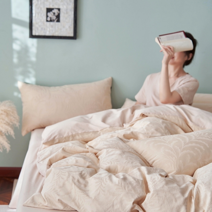 91家纺网 家纺一手货源 找家纺 禾时 2025新款60s轻奢提花磨毛四件套-沄梦 沄梦-皇家米