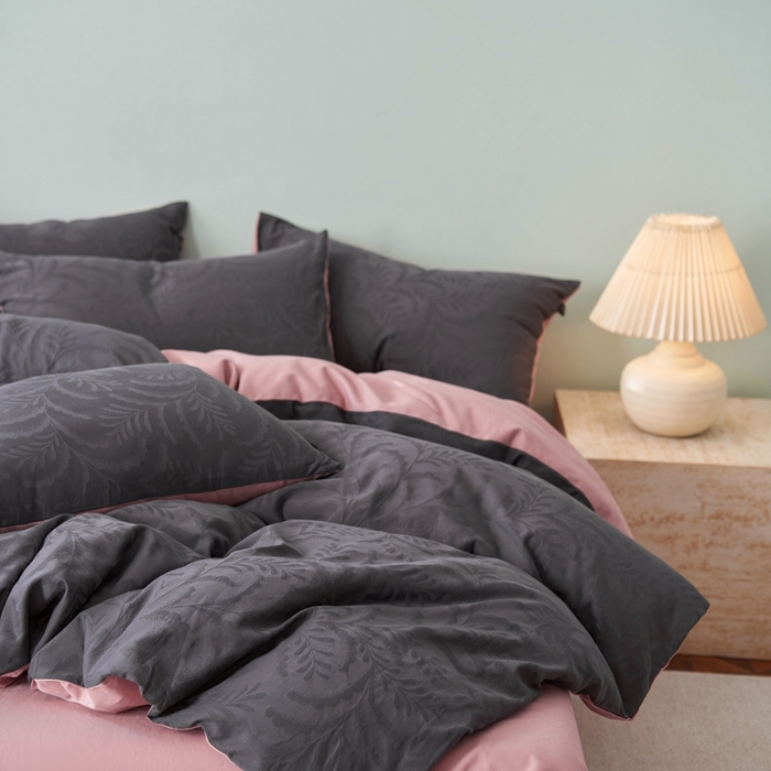 禾时 2025新款60s轻奢提花磨毛四件套-沄梦 沄梦-青灰