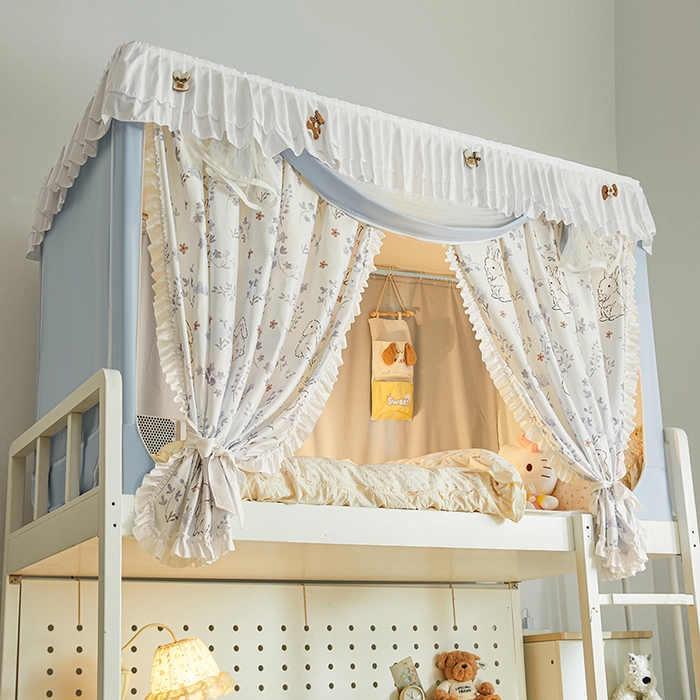 91家纺网 家纺一手货源 找家纺 梦之宝 2025年新款小碎花学生蚊帐 仙草兔