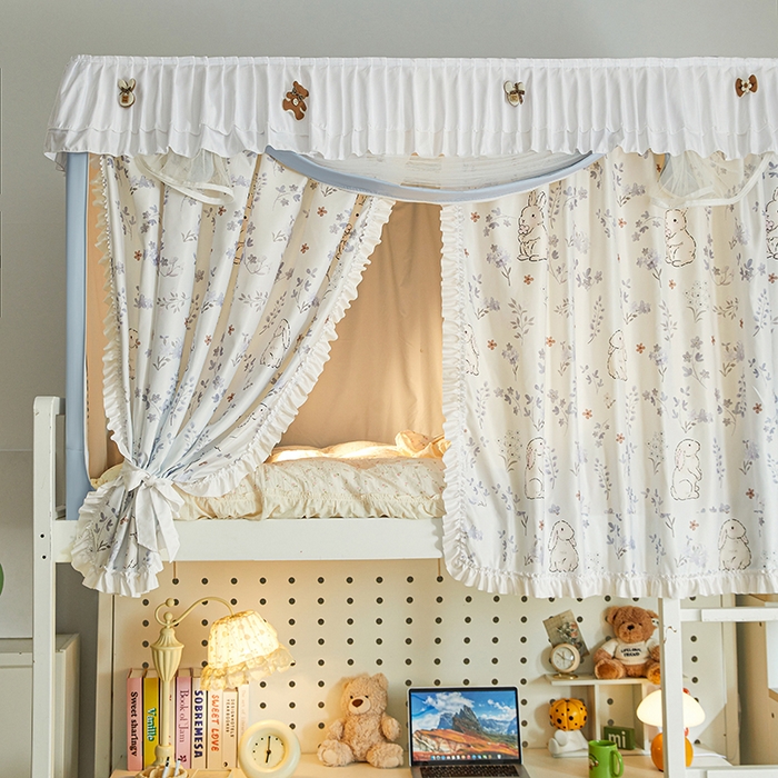 91家纺网 家纺一手货源 找家纺 梦之宝 2025年新款小碎花学生蚊帐 仙草兔