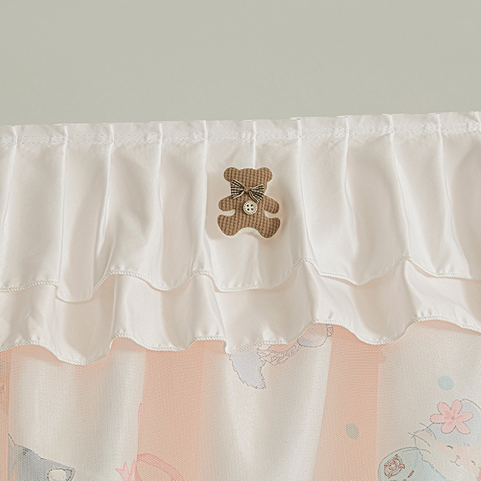 91家纺网 家纺一手货源 找家纺 梦之宝 2025年新款小碎花学生蚊帐 花朵猫咪