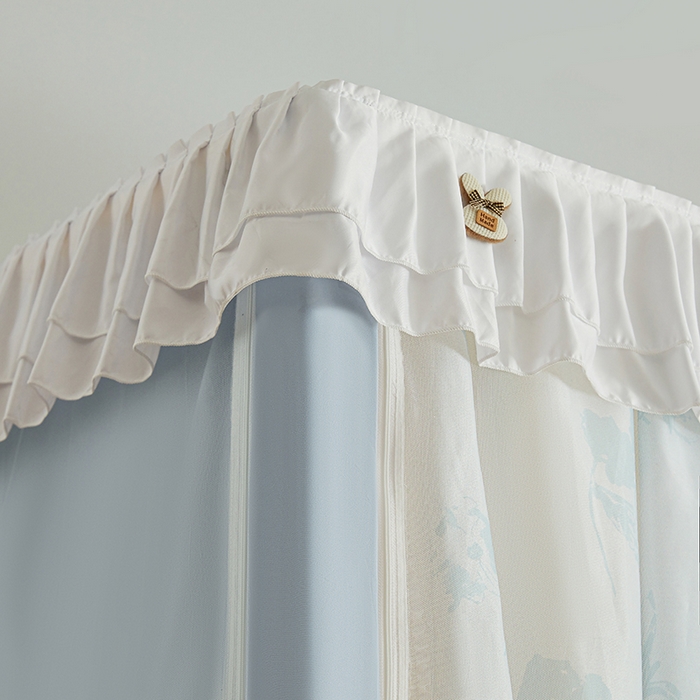 91家纺网 家纺一手货源 找家纺 梦之宝 2025年新款小碎花学生蚊帐 蓝星草