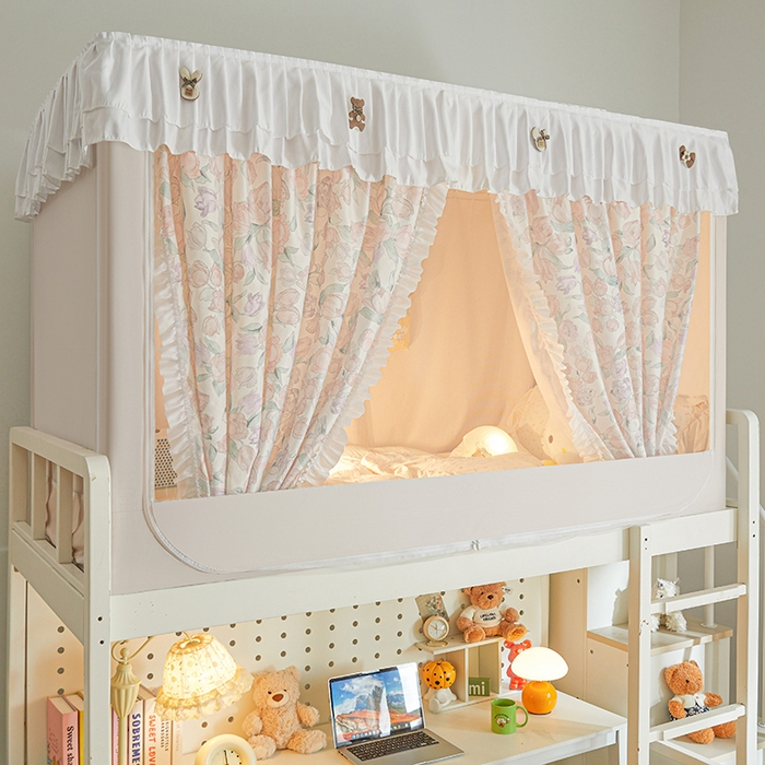 91家纺网 家纺一手货源 找家纺 梦之宝 2025年新款小碎花学生蚊帐 蔷薇