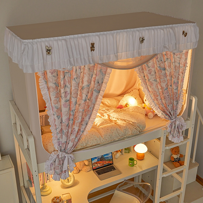 91家纺网 家纺一手货源 找家纺 梦之宝 2025年新款小碎花学生蚊帐 蔷薇