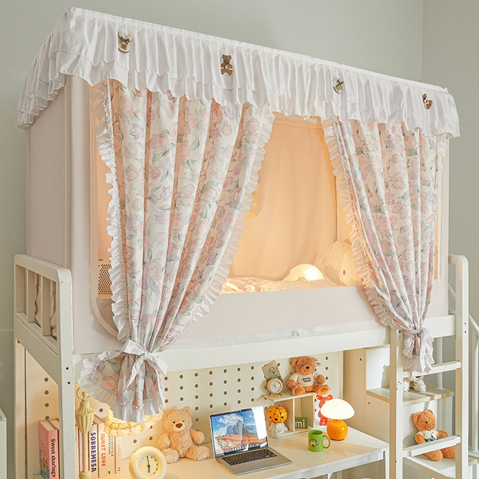 91家纺网 家纺一手货源 找家纺 梦之宝 2025年新款小碎花学生蚊帐 蔷薇