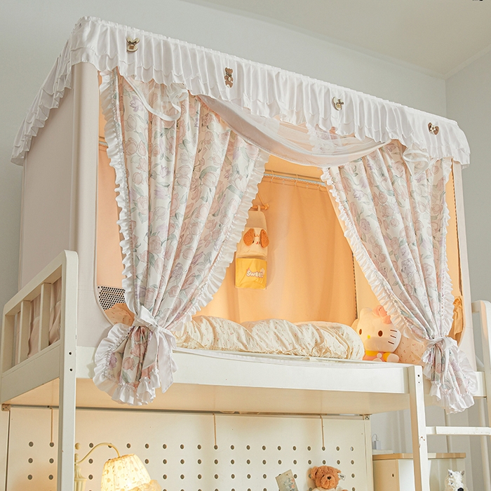 91家纺网 家纺一手货源 找家纺 梦之宝 2025年新款小碎花学生蚊帐 蔷薇