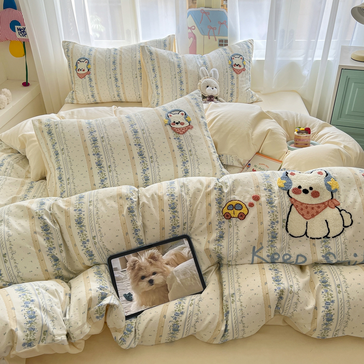 91家纺网 家纺一手货源 找家纺 （总）奥汀洛家纺 2025新款斜纹云感棉毛巾绣四件套