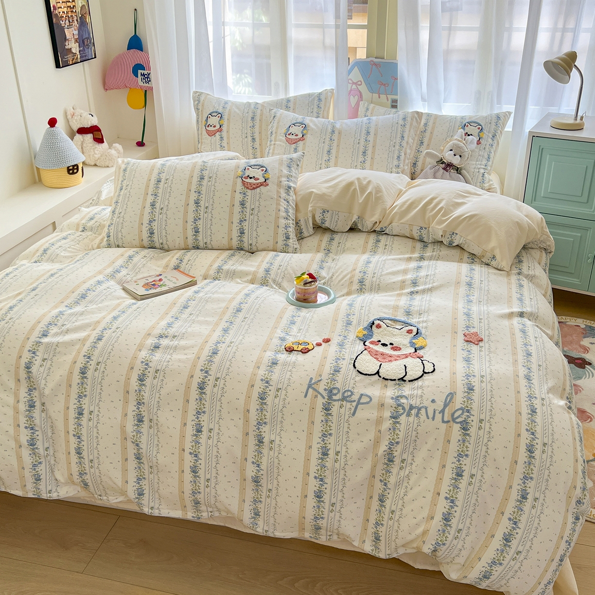 91家纺网 家纺一手货源 找家纺 （总）奥汀洛家纺 2025新款斜纹云感棉毛巾绣四件套