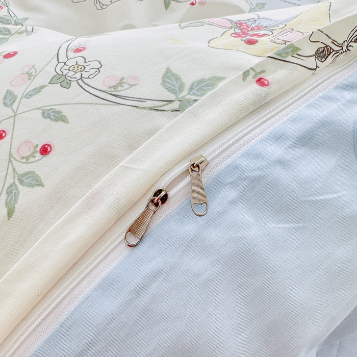 91家纺网 家纺一手货源 找家纺 金盛纺 2025新款全棉印花四件套 春游泡泡