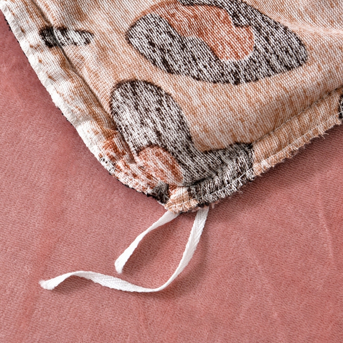 91家纺网 家纺一手货源 找家纺 梦之星  2025新款9斤重加厚皮草绒兔毛绒轻奢赫本风牛奶绒花边四件套 花边轻奢-小豹纹