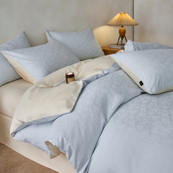 91家纺网 家纺一手货源 找家纺 （总）禾时 2025新款60s轻奢提花磨毛四件套-最清风