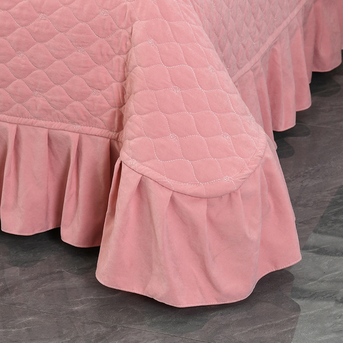 91家纺网 家纺一手货源 找家纺 （总）代芙家纺 2025新款锦棉床盖四件套-压线款