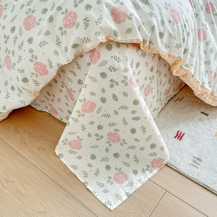 91家纺网 家纺一手货源 找家纺 金盛纺 2025新款全棉印花四件套 花涧澈