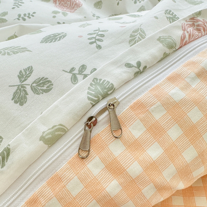 91家纺网 家纺一手货源 找家纺 金盛纺 2025新款全棉印花四件套 花涧澈