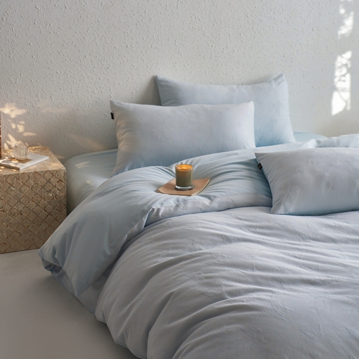 91家纺网 家纺一手货源 找家纺 （总）禾时 2025新款60s轻奢提花磨毛四件套-简蝶