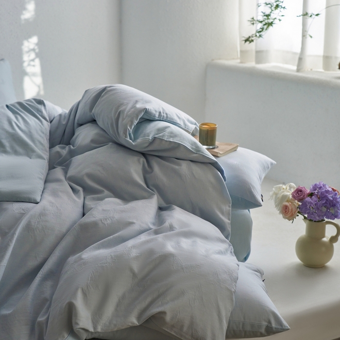 91家纺网 家纺一手货源 找家纺 （总）禾时 2025新款60s轻奢提花磨毛四件套-简蝶