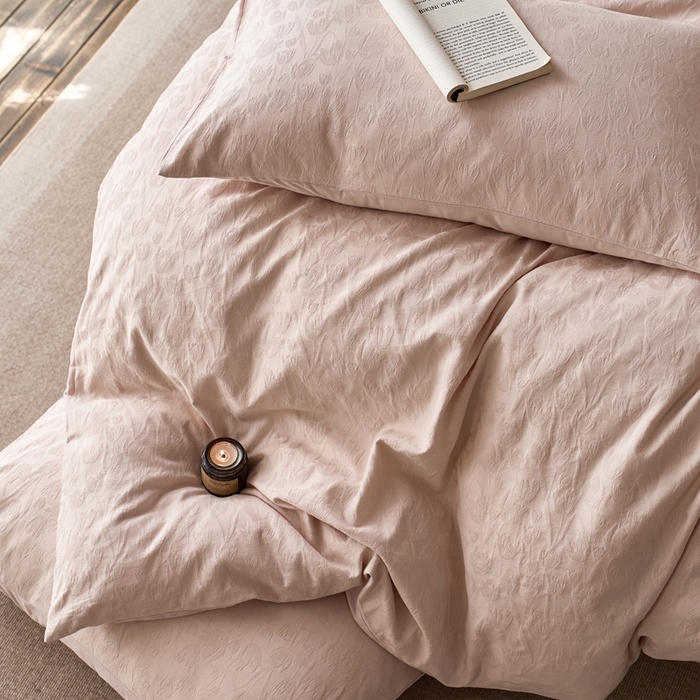 91家纺网 家纺一手货源 找家纺 （总）禾时 2025新款60s轻奢提花磨毛四件套-郁见春色