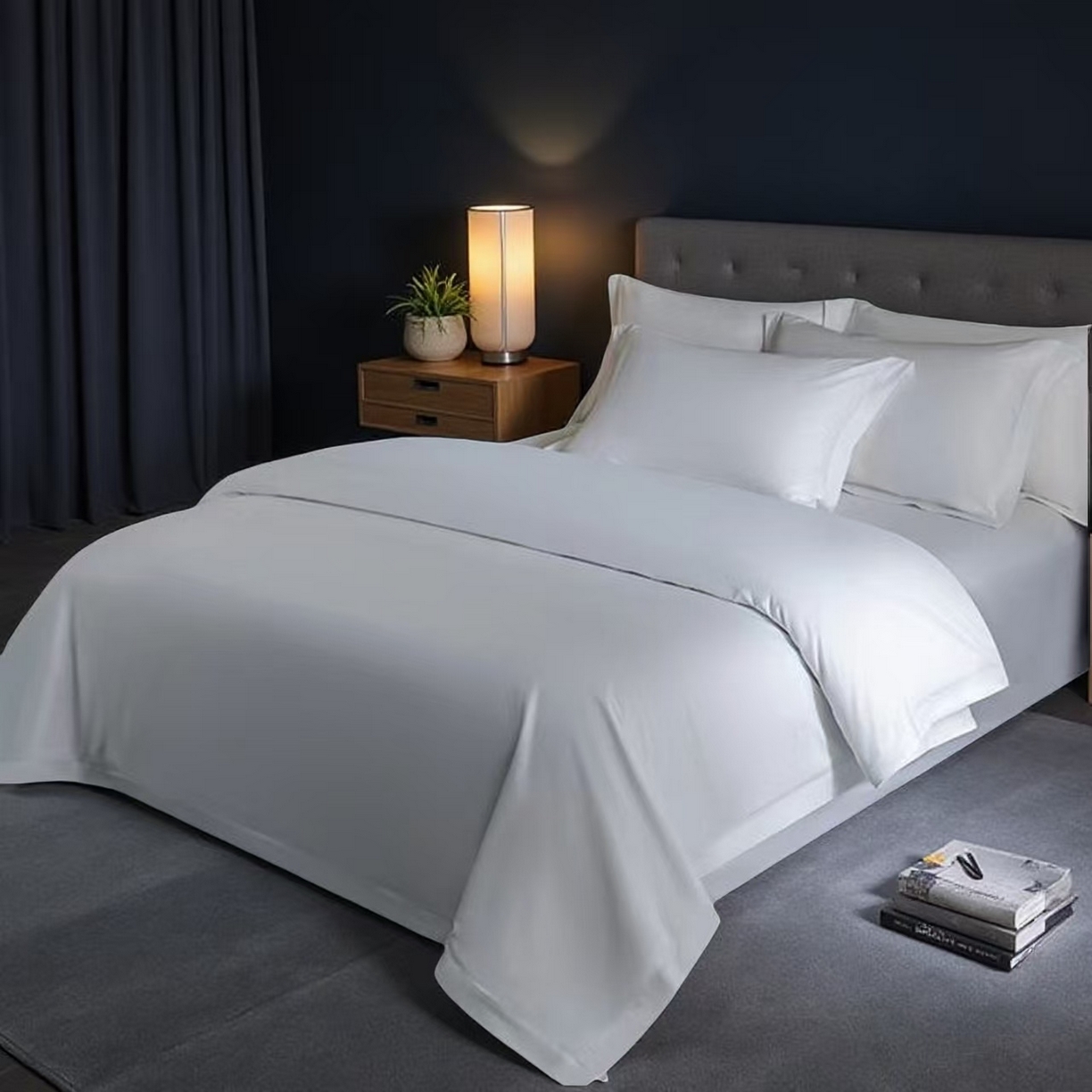 91家纺网 家纺一手货源 找家纺 （总）2025新款酒店布草四件套不起球不起皱不缩水透气柔软耐洗耐用新宠儿