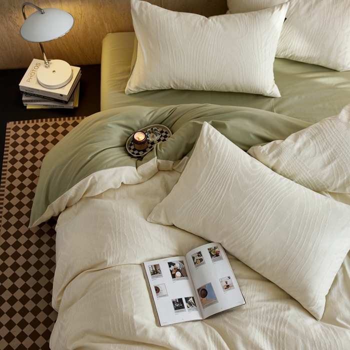 91家纺网 家纺一手货源 找家纺 （总）禾时 2025新款60s轻奢提花磨毛四件套-浮光跃川