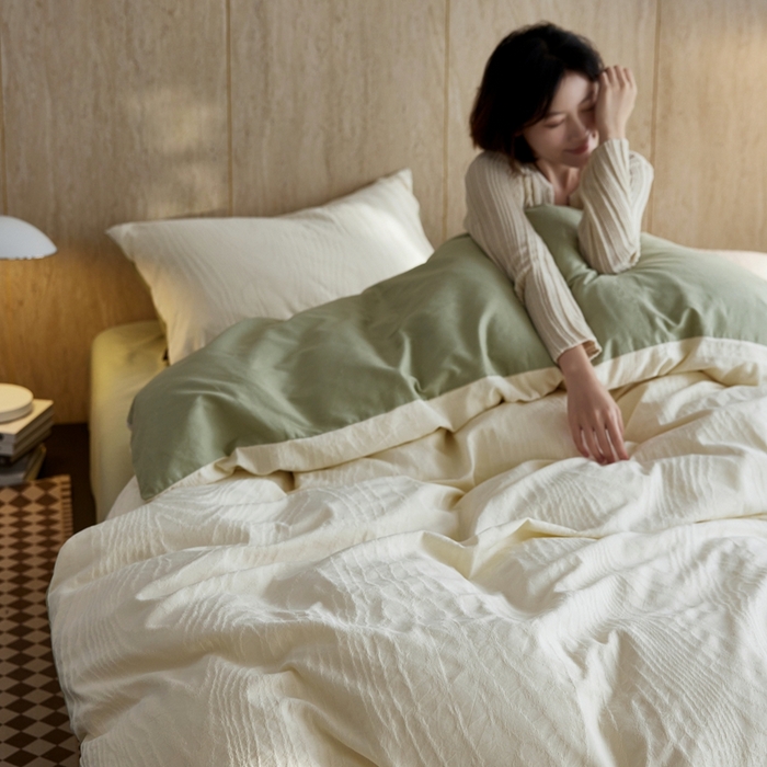 91家纺网 家纺一手货源 找家纺 （总）禾时 2025新款60s轻奢提花磨毛四件套-浮光跃川