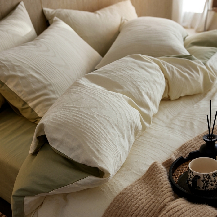 91家纺网 家纺一手货源 找家纺 （总）禾时 2025新款60s轻奢提花磨毛四件套-浮光跃川