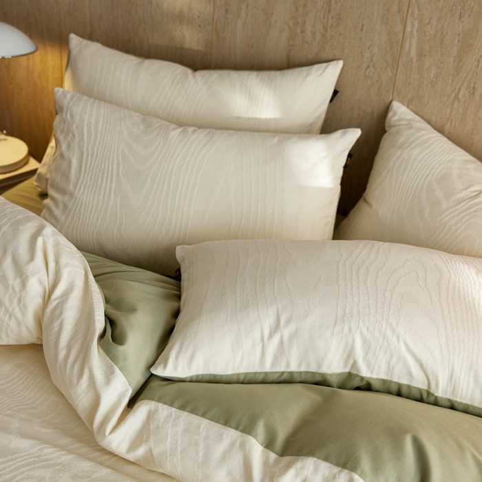 91家纺网 家纺一手货源 找家纺 禾时 2025新款60s轻奢提花磨毛四件套-浮光跃川 浮光跃川 -米白