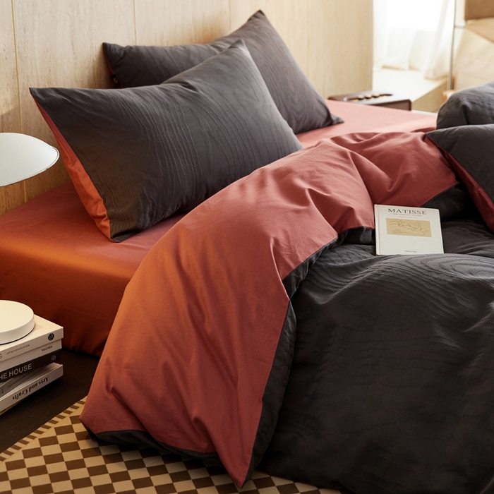 91家纺网 家纺一手货源 找家纺 禾时 2025新款60s轻奢提花磨毛四件套-浮光跃川 浮光跃川-青灰