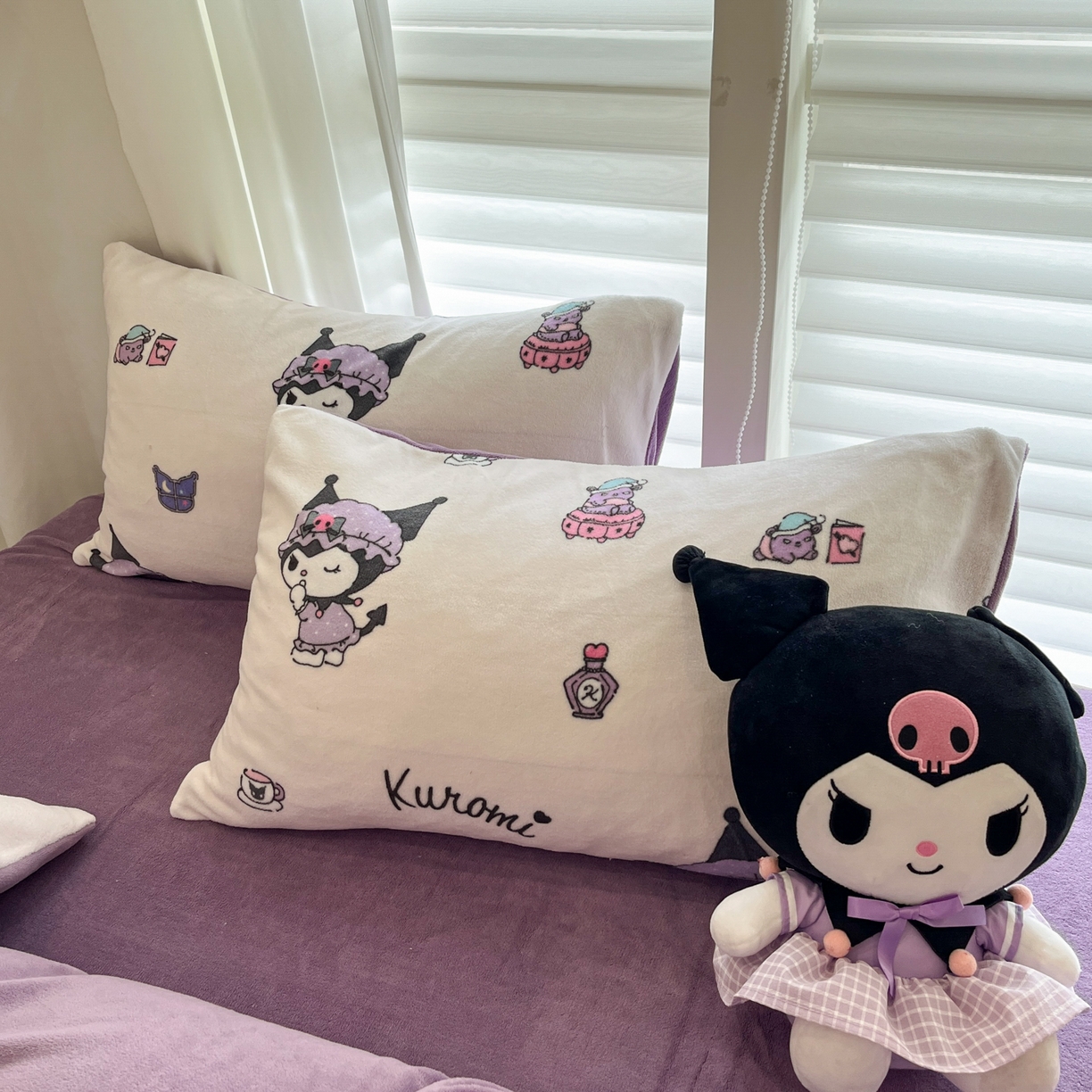 孩子王家纺 2025新款正版授权卡通牛奶绒小版奥特曼-三丽鸥枕套单品单枕套枕套单件 布丁库洛米