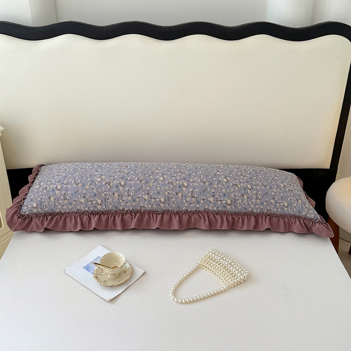 91家纺网 家纺一手货源 找家纺 （总）梦舒羽 2025新款水洗珍珠棉花边枕套加长双人情侣1.8米枕芯内胆套1.5m枕头套